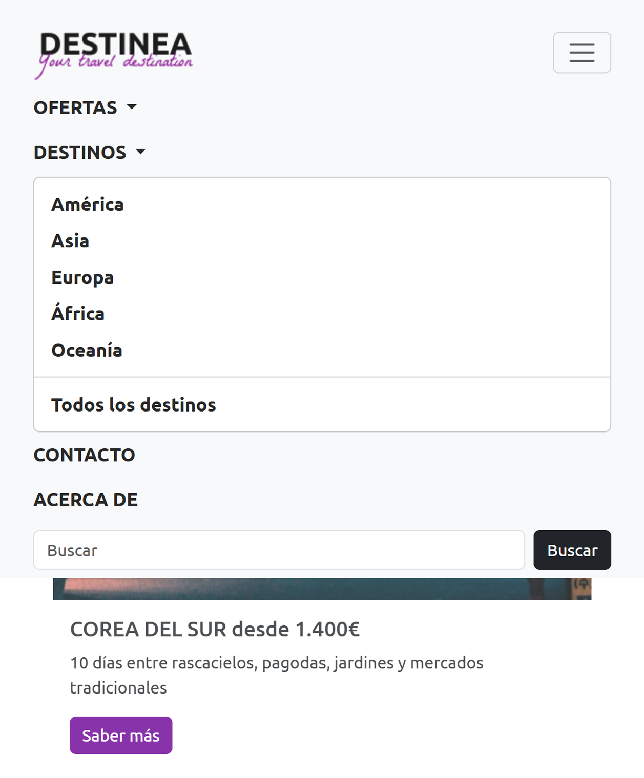 short gif showing website interactions