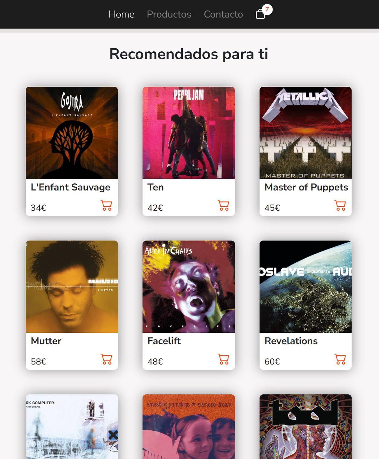 short gif showing website interactions